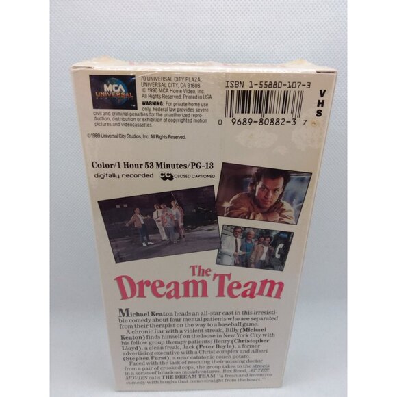 The Dream Team (VHS, 1990) Michael Keaton Christopher Lloyd Sealed Video - Picture 3 of 9